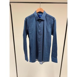 Chemise Inca imprimée marine