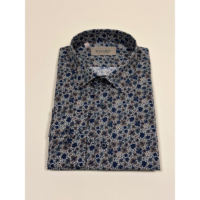 Chemise imprimée kaki Floral