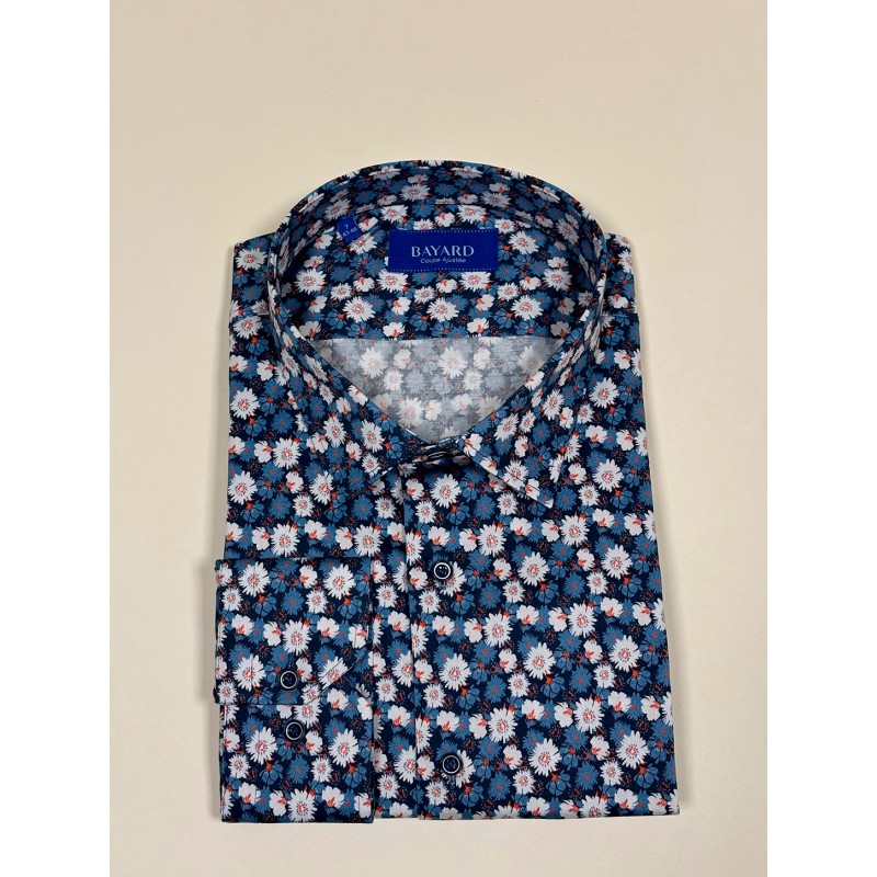 Chemise imprimée Bleuet