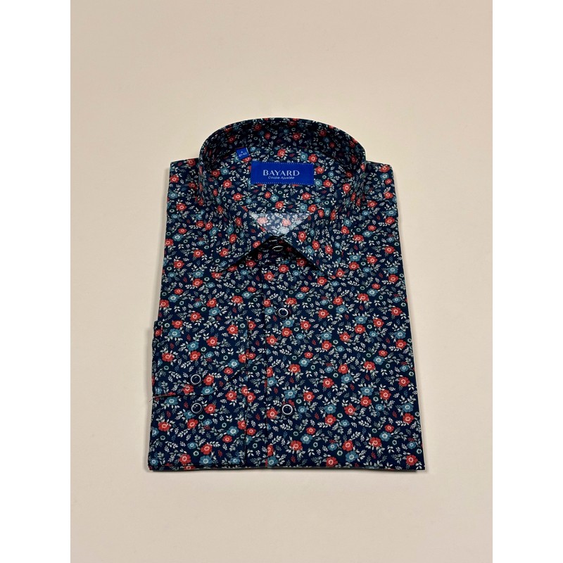 Chemise imprimée rouge Coquelicot