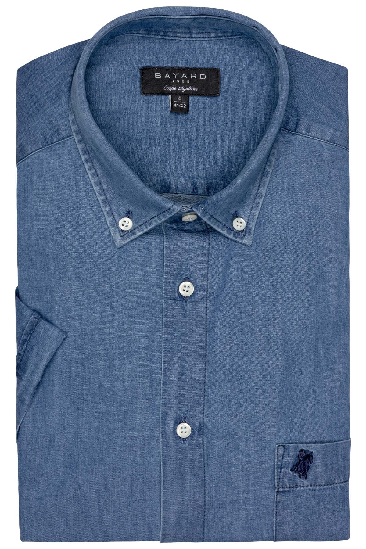 Chemise manches courtes Gant bleu marine pour homme - Toujours au